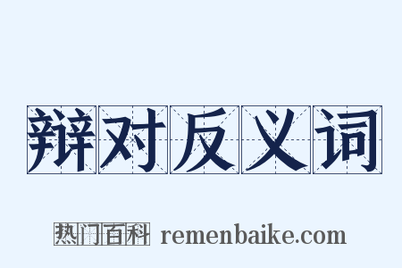 辩对反义词是什么意思的图片